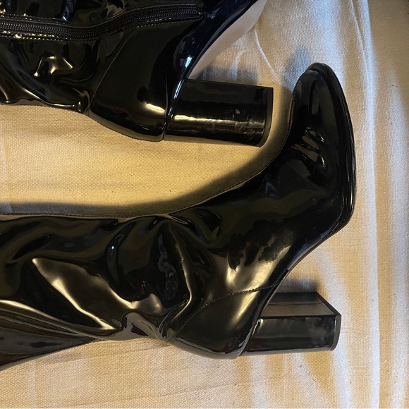 H&M OTK Over the Knee Patent Leather Boot - Picture 3 of 8